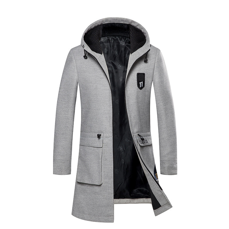 Mens Wool Coat Winter Coat With Hood Mens Men's Drake Black Wool