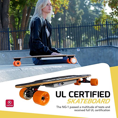 Swagboard NG-1 NextGen Motorized Electric Skateboard with Wireless Remote, Black, 9"x32"x 4"