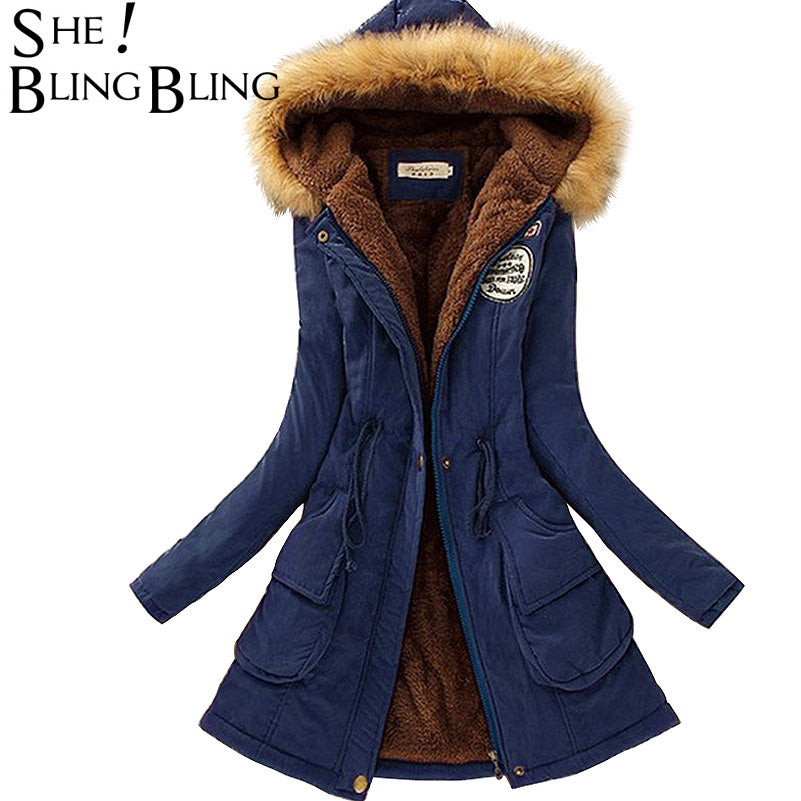 Autumn Warm Winter Jacket Women Fashion Women s Fur Collar Coats Jacke CANADA BRANDS