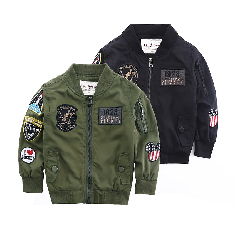  Arshiner Boys Girls Baseball Jacket Full Zip Fall Casual  Outerwear Army Green for 5-6 Years: Clothing, Shoes & Jewelry