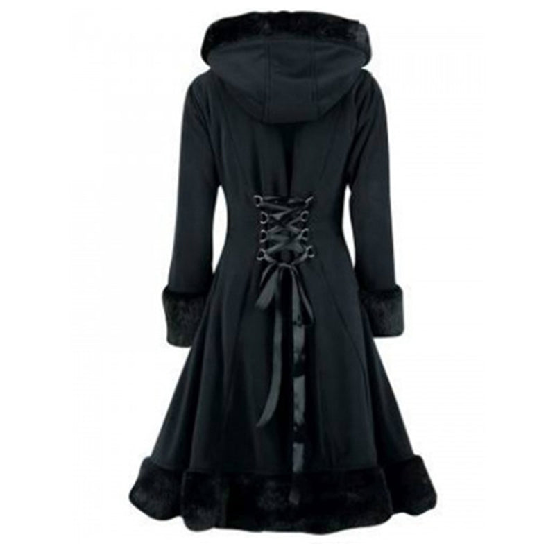 Hooded long wool coat womens discount