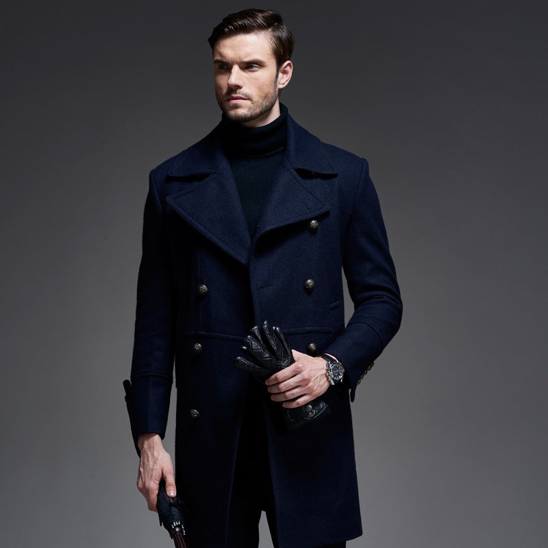 New Man Long trench coat wool coat Winter Men's wool Coat mens overcoa –  CANADA BRANDS™