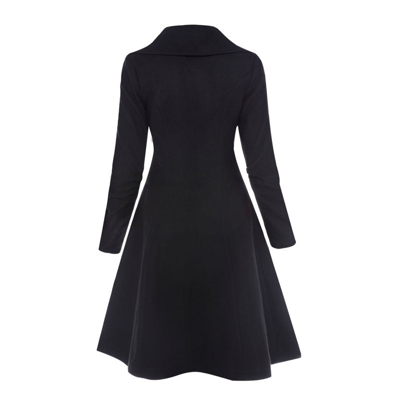 women coat autumn black vintage gothic a line elegant winter asymmetri CANADA BRANDS women coat autumn black vintage gothic a line elegant winter asymmetri CANADA BRANDS