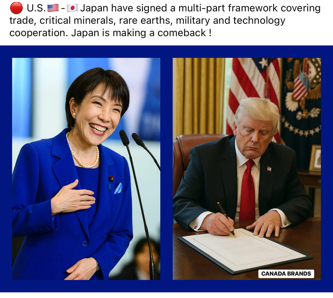 🔴 The U.S.🇺🇸-🇯🇵Japan have made deals on trade, critical minerals, rare earths, military and technology cooperation.