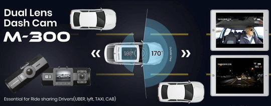M-DEZIRES M300 DUAL LENS 1440P HD DASH CAMERA