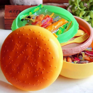 Hamburger Bento Lunch Box Food Container Storage with Fork
