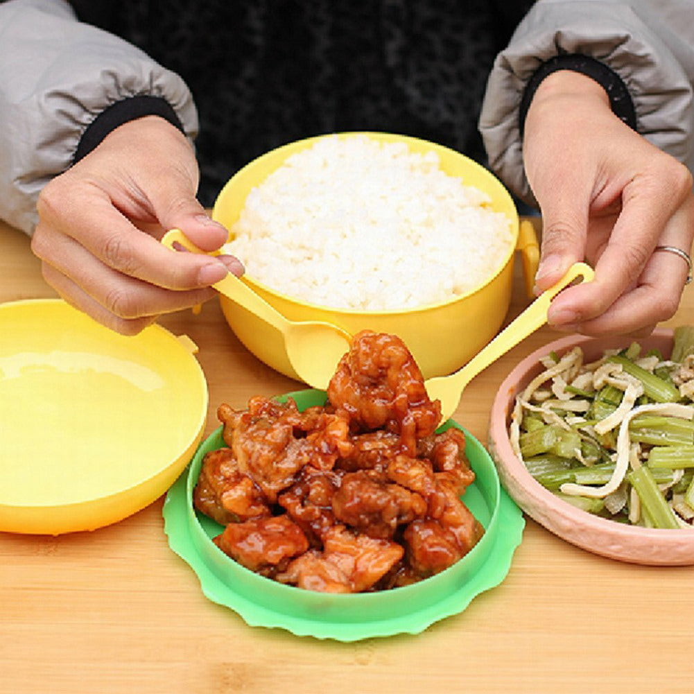 Hamburger Bento Lunch Box Food Container Storage with Fork