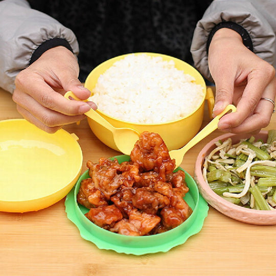 Hamburger Bento Lunch Box Food Container Storage with Fork
