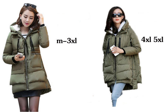 Women Military Coats Plus Size Thickening Cotton Hooded Parkas For Women Winter Coat Chaquetas Mujer Z008