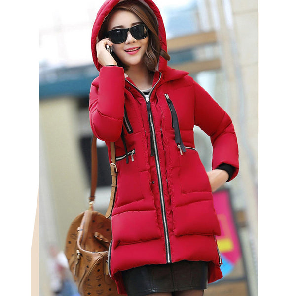 Women Military Coats Plus Size Thickening Cotton Hooded Parkas For Women Winter Coat Chaquetas Mujer Z008