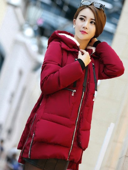 Women Military Coats Plus Size Thickening Cotton Hooded Parkas For Wom CANADA BRANDS