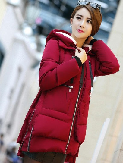 Women Military Coats Plus Size Thickening Cotton Hooded Parkas For Women Winter Coat Chaquetas Mujer Z008