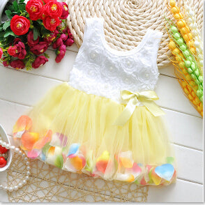 2017 Baby Girls Dress Big Bowknot Infant Party Dress For Toddler Girl First Brithday Baptism Clothes Double Formal Tutu Dresses