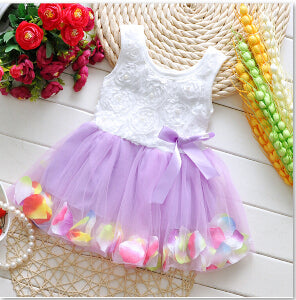 2017 Baby Girls Dress Big Bowknot Infant Party Dress For Toddler Girl First Brithday Baptism Clothes Double Formal Tutu Dresses