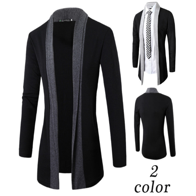 Men coat wool long sleeve slim Lapel collar england fashion style men