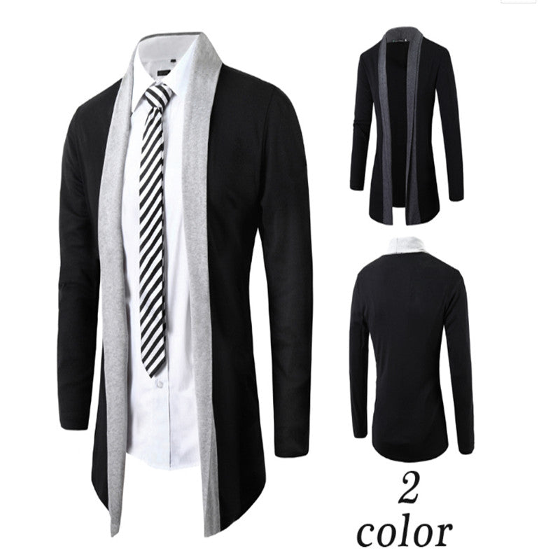 Men coat wool long sleeve slim Lapel collar england fashion style men