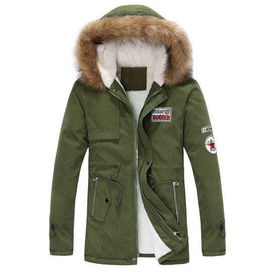 Fleece cotton coat jacket parka men