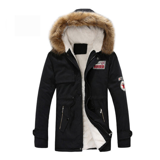 Fleece cotton coat jacket parka men