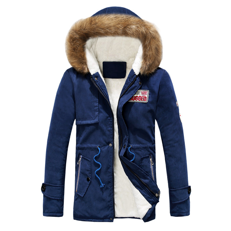 Fleece cotton coat jacket parka men