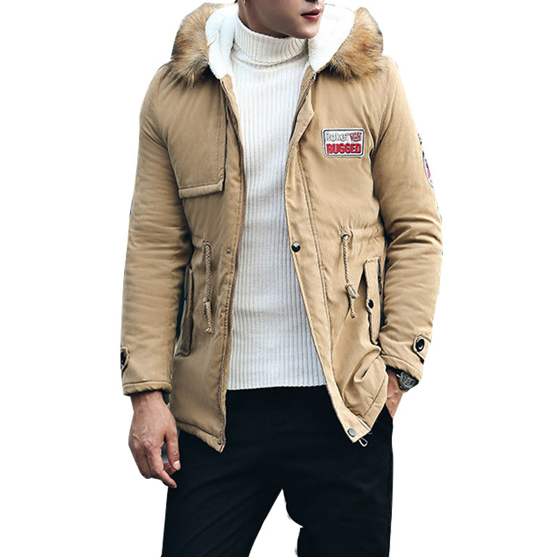 Fleece cotton coat jacket parka men