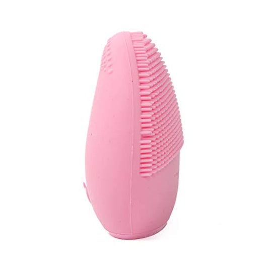 Mini Silicone Facial Cleansing Brush - FEITA Waterproof Silicon Face Cleaner and Electric Masager System for All Skin Types (Pink)