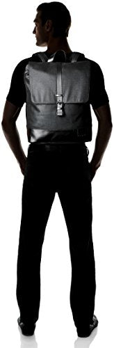 Calvin Klein Men's Coated Canvas Backpack, Black, One Size