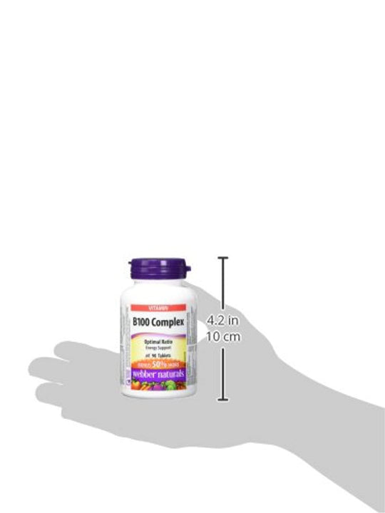 Webber Naturals Vitamin B100 Complex Tablet, 100mg