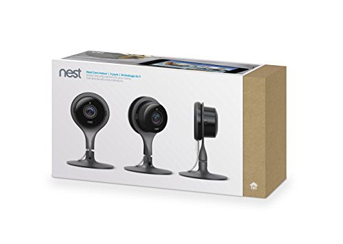 Nest Cam Indoor Security Camera 3 Pack (Works with Amazon Alexa)