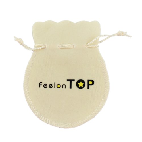 Feelontop Fashion Candy Color Imitation Pearl Rhinestone Double Balls Stud Earrings with Jewelry Pouch