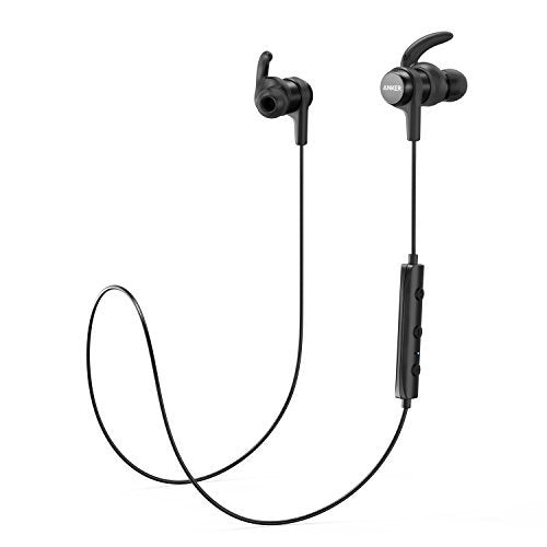 Anker SoundBuds Flow Lightweight Wireless Headphones, Bluetooth 4.1 Sports Earphones with Water-Resistant Nano Coating, Running Workout Headset with Magnetic Connector and Remote