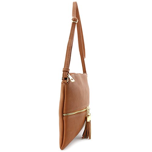 Lightweight Medium Crossbody Bag with Tassel