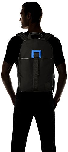 Calvin Klein Men's Ballistic Nylon Backpack, Black/Blue, One Size