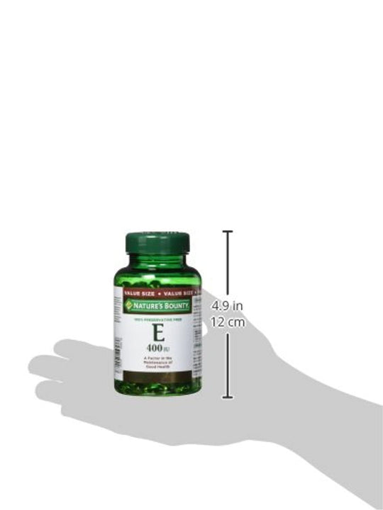 Nature's Bounty Vitamin E Pills and Supplement, Helps Maintain Health, 400iu, 200 Softgels