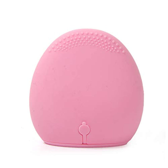 Mini Silicone Facial Cleansing Brush - FEITA Waterproof Silicon Face Cleaner and Electric Masager System for All Skin Types (Pink)