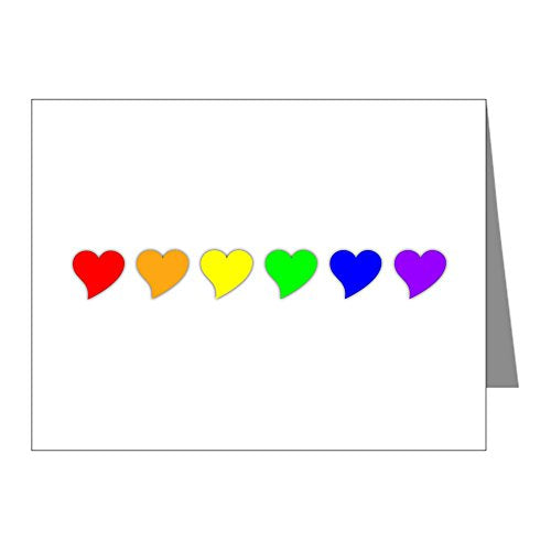 CafePress - Rainbow Heart - Blank Note Cards (Pack of 20) Glossy