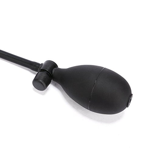 Black Rubber Inflatable Anal Enema Anus Plug Massager Butt Pump System