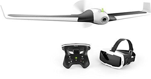 Parrot Disco Fixed Wing Drone with Camera, FPV & Controller, Black/White