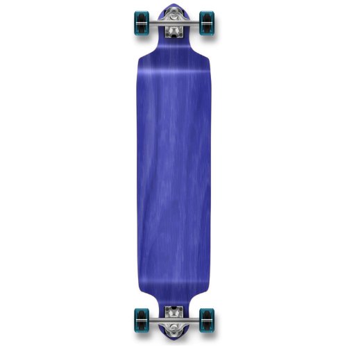 YOCAHER Professional Speed Drop Down Stained Complete Longboard, Red