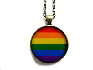 RAINBOW NECKLACE - Gay Pride - LGBTQ Pride - Rainbow pendant - Rainbow Jewelry - Accessories Lesbian Bisexual Transgender Rainbow Gift Idea
