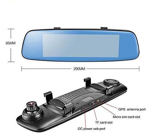 Yuyitec 4G Car DVR 7.84 Inch Touch ADAS Remote Monitor Rear View Mirror Camera With Android Dual Lens 1080P Wifi Dashcam GPS Navigation