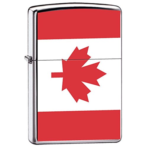 Canadian Pride Maple Leaf Flag of Canada Chrome Zippo Lighter