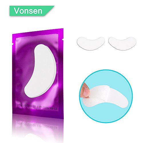 100 Pairs Under Eye Pads, Comfy and Cool Under Eye Patches Gel Pad for Eyelash Extensions Eye Mask Beauty Tool. (Purple)