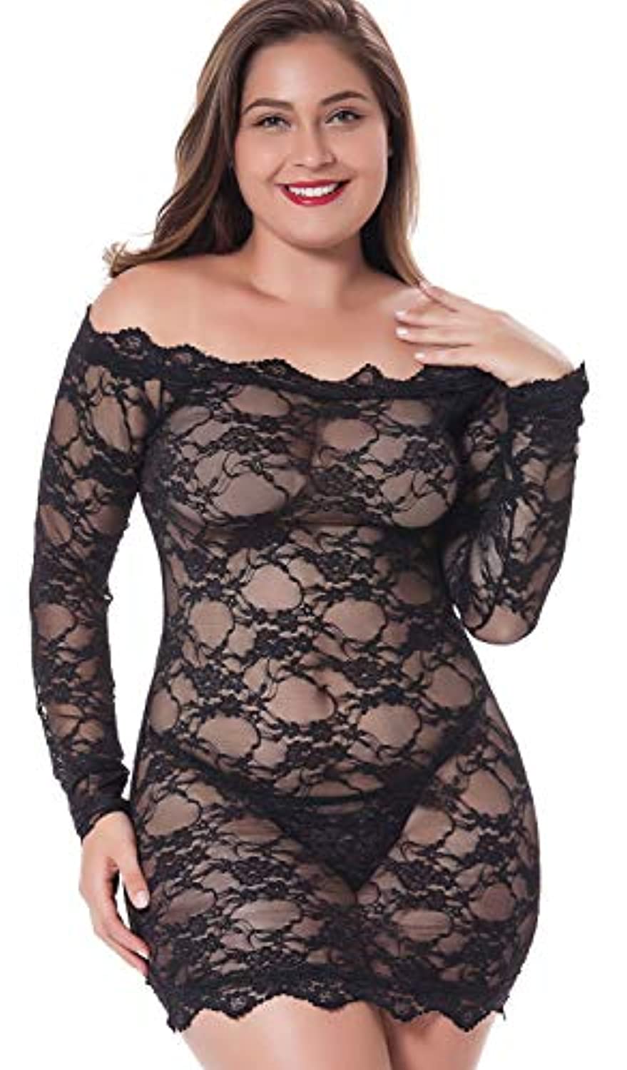 LINGERLOVE Women Plus Size Sexy Lingerie Chemise Floral Lace Babydoll CANADA BRANDS LINGERLOVE Women Plus Size Sexy Lingerie Chemise Floral Lace Babydoll CANADA BRANDS