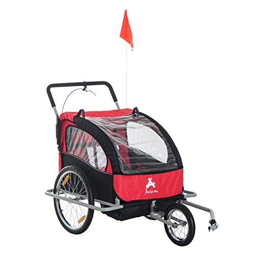 Double Baby Bike Trailer Stroller Jogger