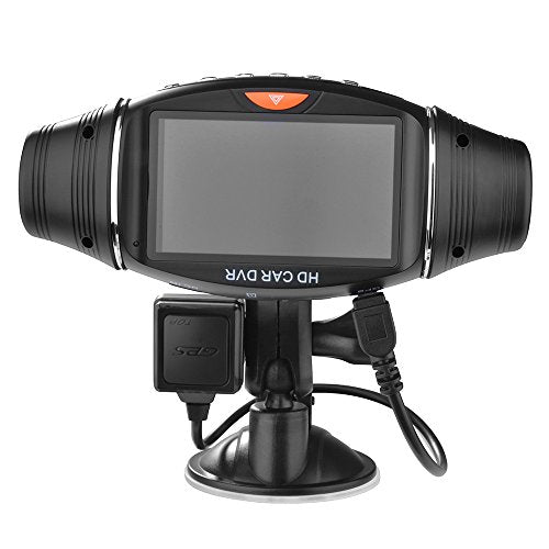 XCSOURCE Dual Lens 2.7" TFT Screen Dash Cam, 140¡ã + 120¡ãWide Angle 8 IR LED Night Vision Car Security DVR Digital Video Recorder MA827