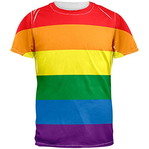 Rainbow Gay Pride All Over Adult T-Shirt