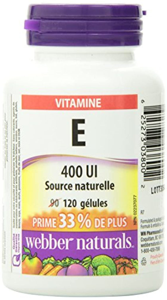 ber Naturals Vitamin E Natural Source Softgel, 400 IU CANADA BRANDS™