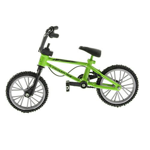 Fityle 1:24 Scale Green Mini Finger Bicycle, BMX Cyclo-cross Bike with Repair Kit, Kids Diecast Toy