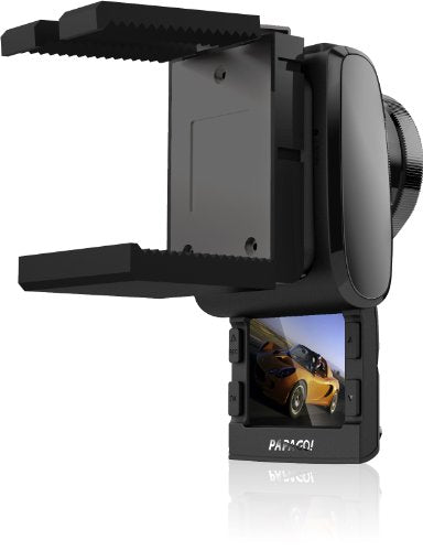PAPAGO GS200-US Gosafe 200 Full HD 1080P Dashcam with Invisible 2-Inch LCD Display and Rear View Mirror Clips, Black