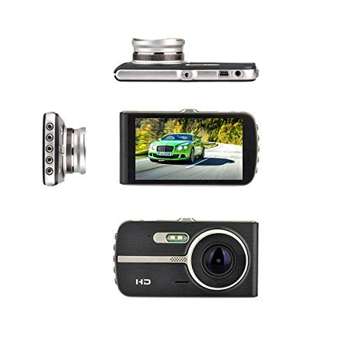 Dash Cam, EIVOTOR 1080P HD Dual Channel Dashboard Cameras Front and Rear, Driving Video Recorder with 4.0'' IPS Screen, Built In G-Sensor, Motion Detection, Loop Recorder